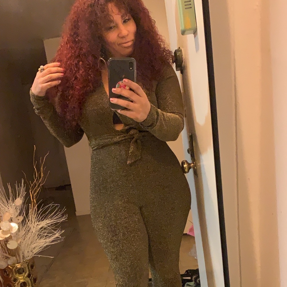 Sparkly low cut jumpsuit